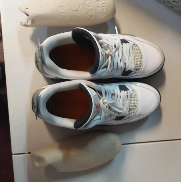 Nike Air Jordan 5 Retro White Black Cement gray Read Description - Picture 8 of 11